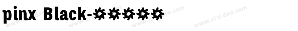 pinx Black字体转换